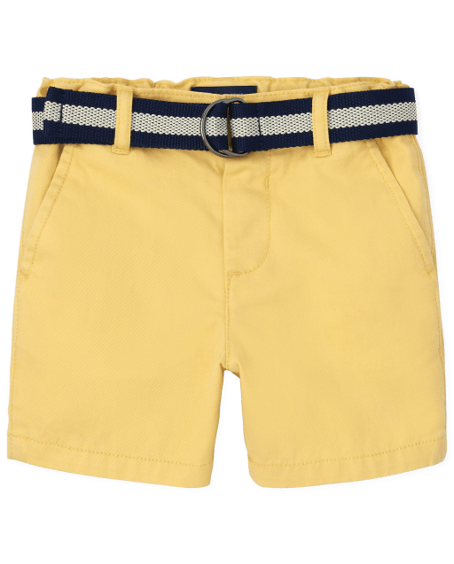 Shorts chinos con cinturón para bebés y niños pequeños