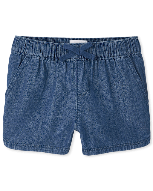 Girls Denim Pull On Shorts