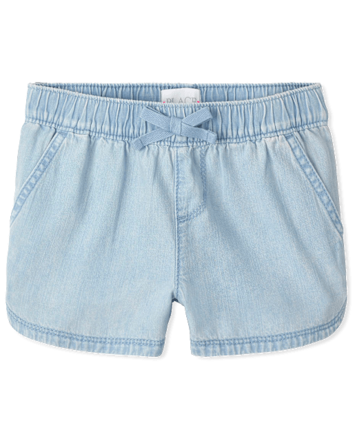 Girls Denim Pull On Shorts