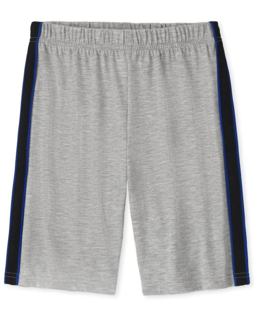 Boys Side Stripe Pajama Shorts
