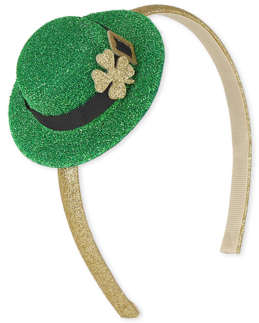 Girls St. Patrick's Day Glitter Hat Headband