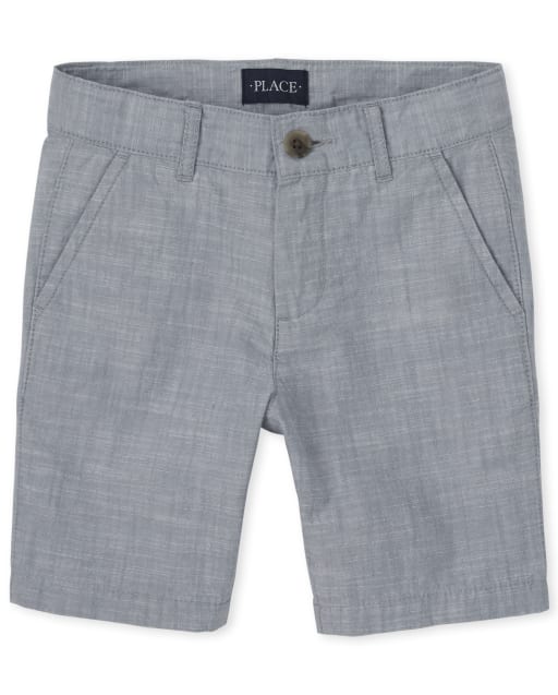 Boys Crosshatch Woven Chino Shorts
