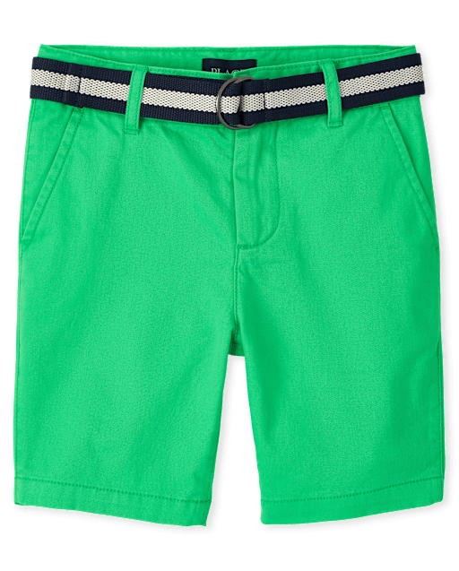 Boys Belted Chino Shorts