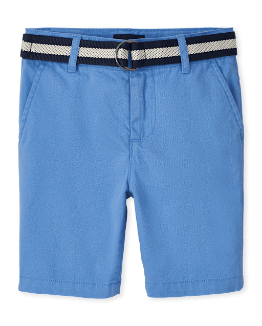 Boys Belted Chino Shorts