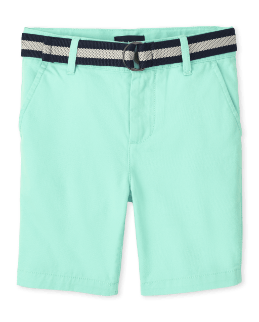 Boys Belted Chino Shorts