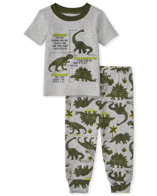 Baby And Toddler Boys Dino Snug Fit Cotton Pajamas