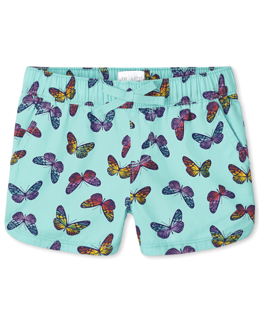 Girls Print Twill Pull On Shorts