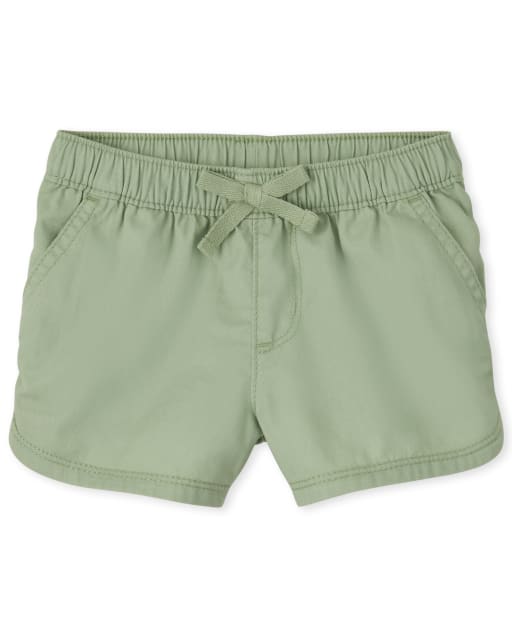Pantalones cortos de sarga para bebés y niñas pequeñas