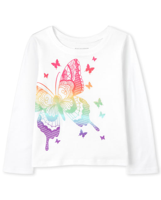 Baby And Toddler Girls Butterfly Graphic Tee