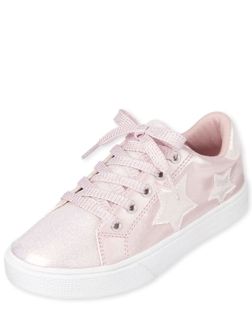 Girls Glitter Star Low Top Sneakers