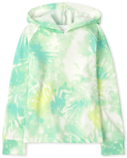 Girls Tie Dye Fleece Hoodie