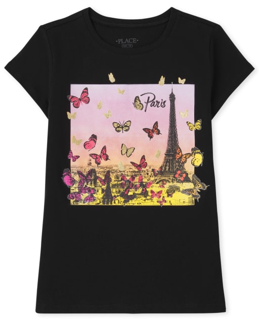 Camiseta estampada París para niñas