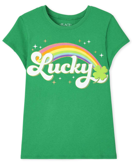 Girls St. Patrick's Day Lucky Graphic Tee