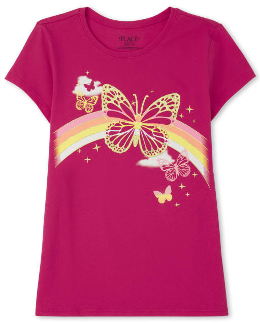 Girls Butterfly Graphic Tee