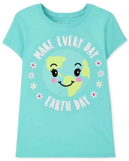 Girls Earth Day Graphic Tee