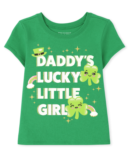 Baby And Toddler Girls St. Patrick's Day Lucky Charm Graphic Tee