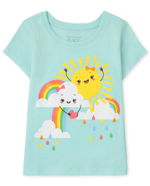 Baby And Toddler Girls Weather Graphic Tee