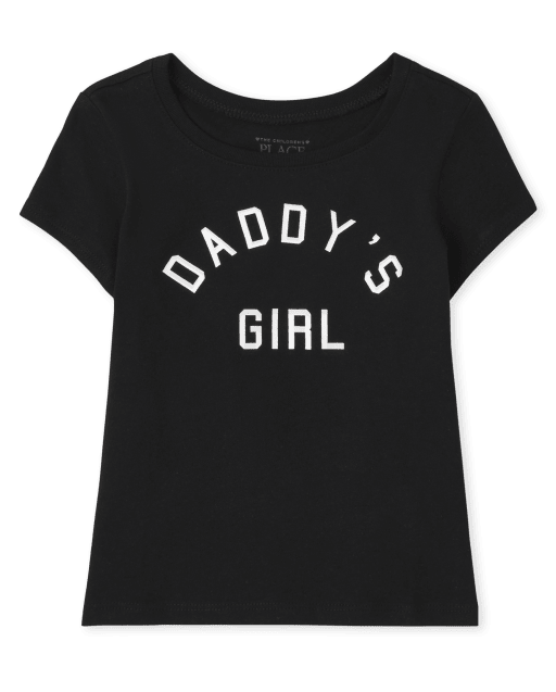 Baby And Toddler Girls Matching Family Short Sleeve Daddy's Girl Graphic Tee