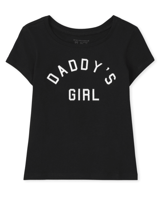 Camiseta con estampado de niña de papá y familia a juego para bebés y niñas pequeñas