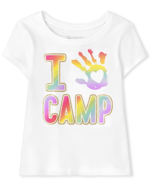 Toddler Girls Rainbow Camp Graphic Tee