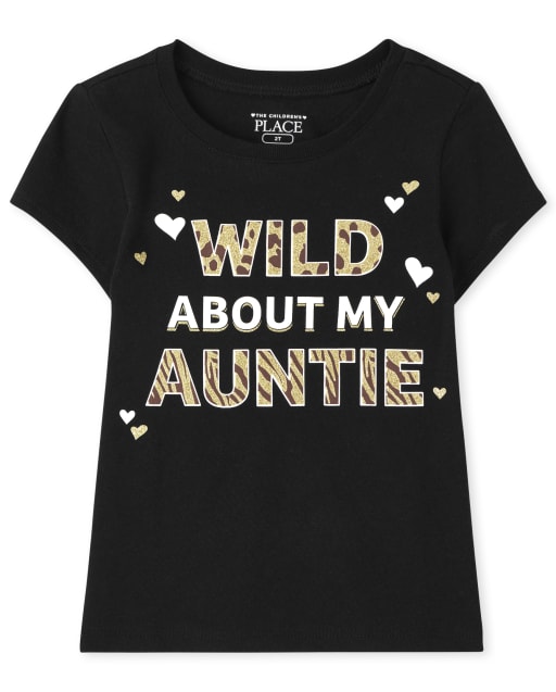 Baby And Toddler Girls Auntie Graphic Tee