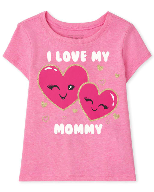 Camiseta de manga corta con gráfico de mamá para bebés y niñas pequeñas