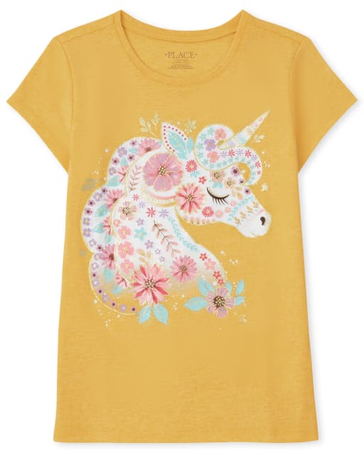 Girls Unicorn Graphic Tee