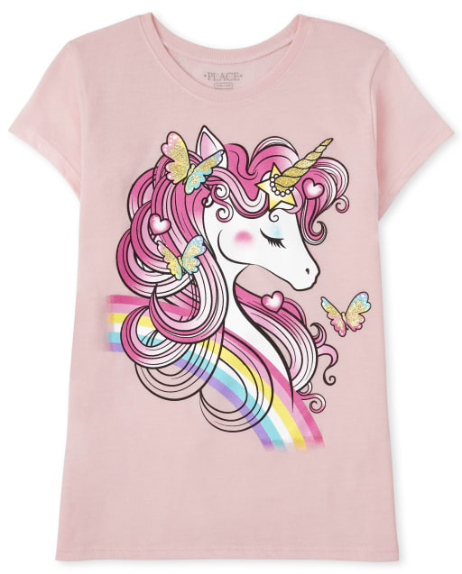 T-shirt graphique licorne pour fille