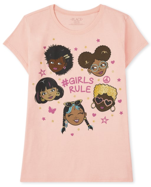 Niñas Camiseta con estampado de reglas para niñas