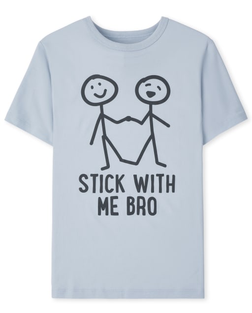 Camiseta de manga corta con gráfico Bros para niños