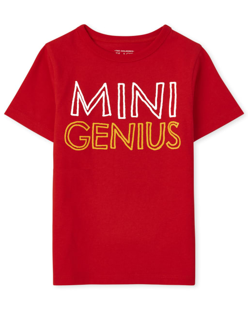 Baby And Toddler Boys Short Sleeve Mini Genius Graphic Tee