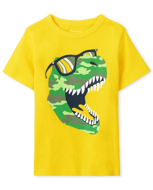 Camiseta con estampado de dinosaurio para bebés y niños pequeños