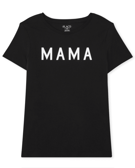 Womens Matching Family Short Sleeve Mama Graphic Tee