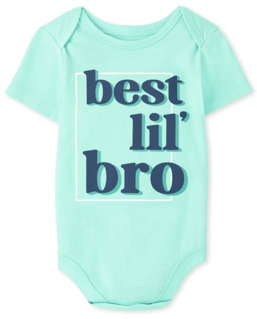 Baby Boys Short Sleeve Best Lil' Bro Graphic Bodysuit