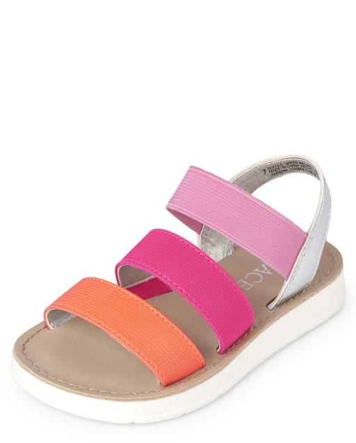 Toddler Girls Colorblock Elastic Sandals