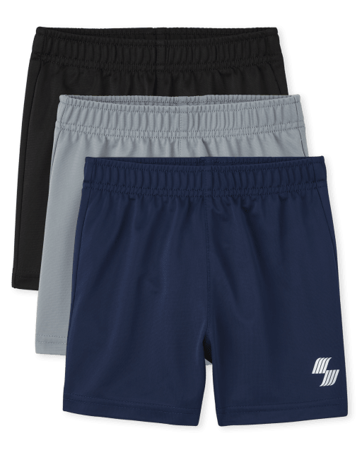 Toddler Boys Basketball Shorts 3-Pack