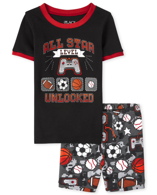 Boys Video Game Snug Fit Cotton Pajamas
