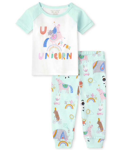 Baby And Toddler Girls Unicorn Snug Fit Cotton Pajamas