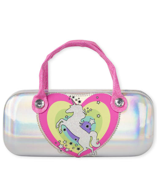 Girls Holographic Unicorn Sunglasses Case