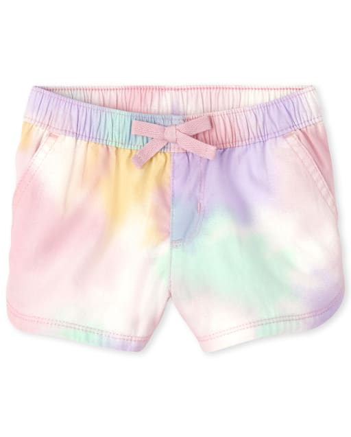 Shorts de sarga estampados para bebés y niñas pequeñas