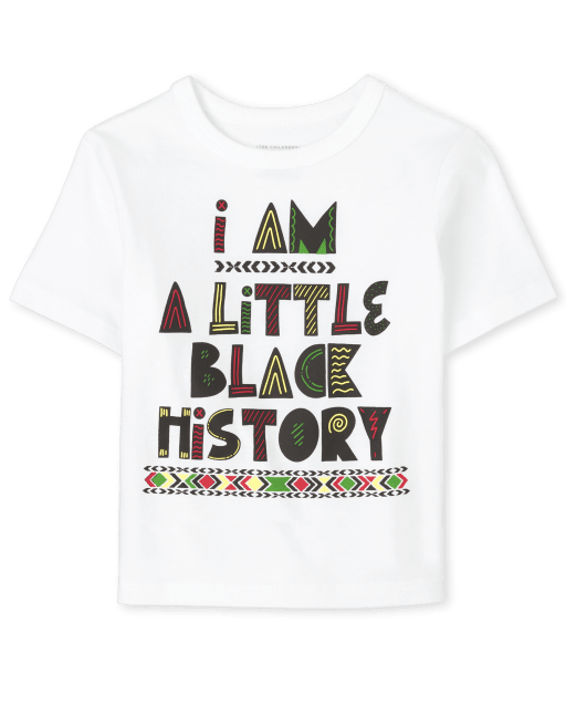 Camiseta con gráfico de historia negra unisex para niños pequeños