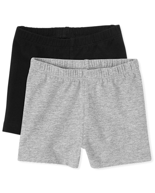 Toddler Girls Basic Cartwheel Shorts 2-Pack