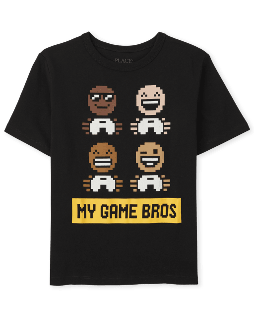 Camiseta gráfica Game Bros de manga corta para niños