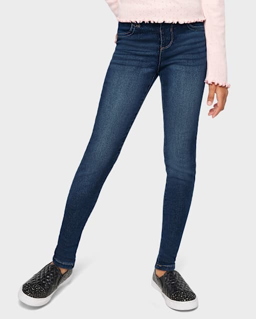 Girls Knit Denim Jeggings - Plus