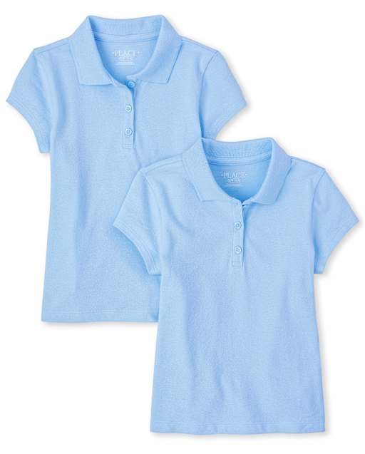 uniformes pour fille Ruffle Pique Polo 2-Pack - Plus
