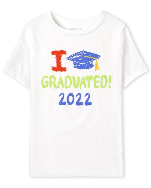 Camiseta de manga corta unisex con gráfico I Graduate para niños pequeños