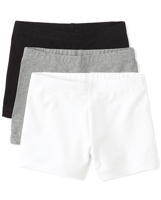 Pantalones cortos de uniforme Cartwheel para niñas, paquete de 3