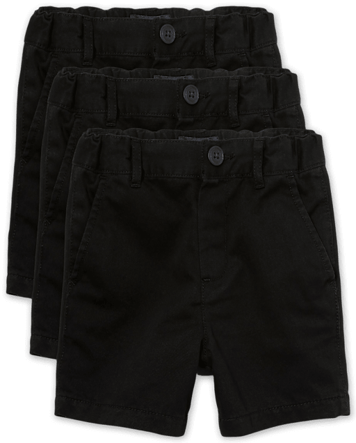 Baby And Toddler Boys Uniform Stretch Chino Shorts 3-Pack