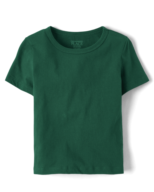 Camiseta básica con capas de uniforme para bebés y niños pequeños