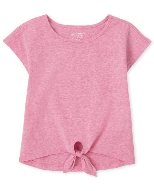 Baby And Toddler Girls Short Sleeve Tie Front Top